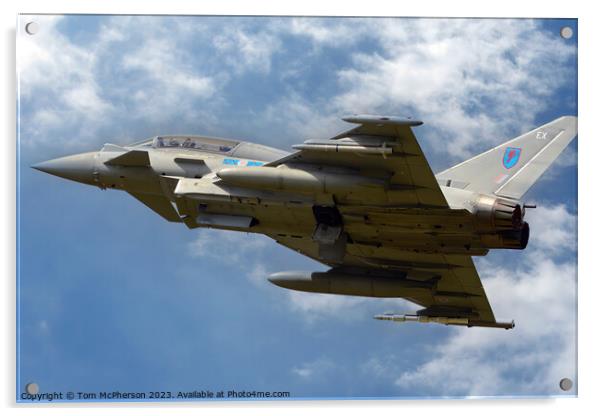 "Aerial Symphony: Eurofighter Typhoon T3 ZK381" Acrylic by Tom McPherson