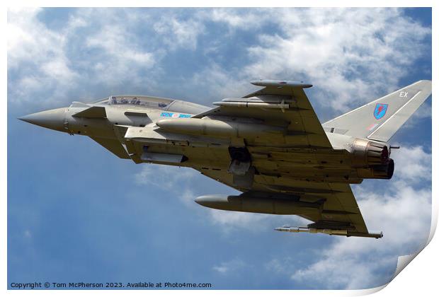 "Aerial Symphony: Eurofighter Typhoon T3 ZK381" Print by Tom McPherson