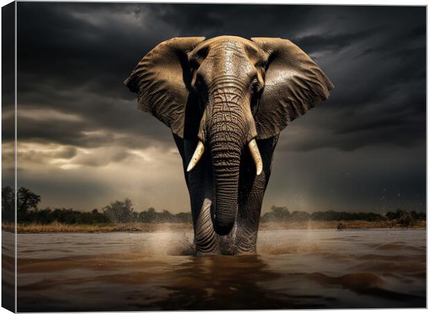 African Elephant Canvas Print by Steve Smith