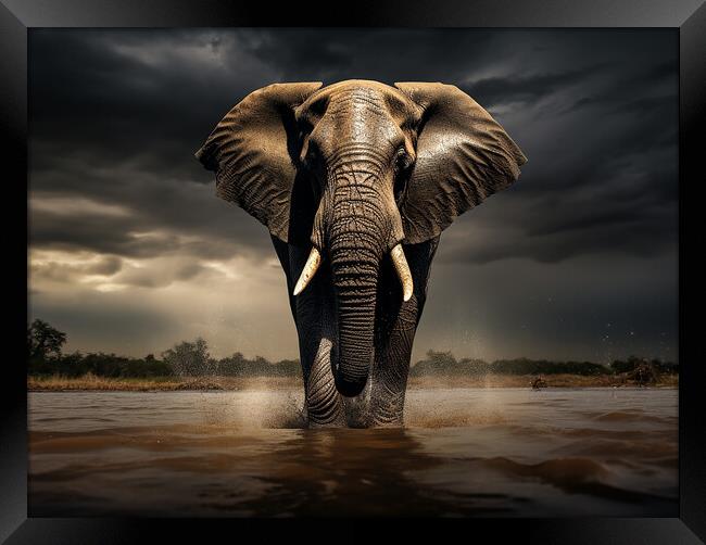 African Elephant Framed Print by Steve Smith