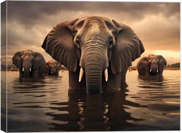 Elephant Canvas Print by Steve Smith