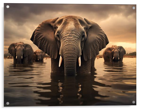 Elephant Acrylic by Steve Smith