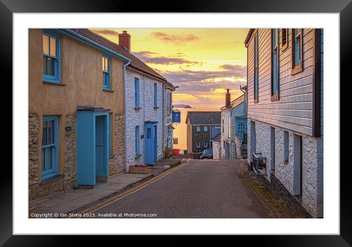 Portscatho Sunrise  Framed Mounted Print by Ian Stone