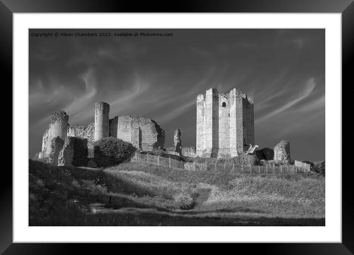 Conisbrough Castle Framed Mounted Print by Alison Chambers