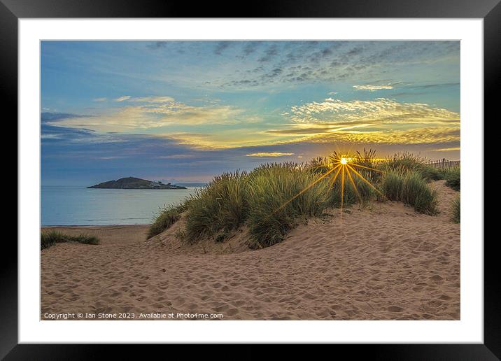 Bantham beach sunrise  Framed Mounted Print by Ian Stone