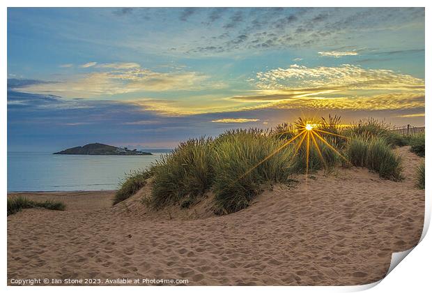Bantham beach sunrise  Print by Ian Stone