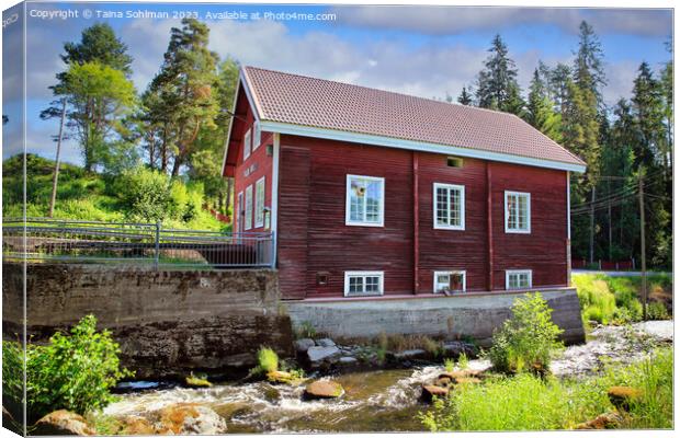 Tölli Mill in Pusula, Finland Canvas Print by Taina Sohlman