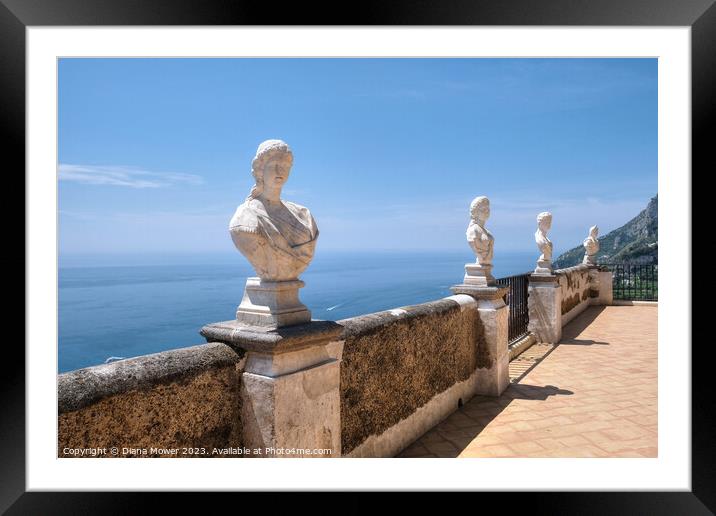 Ravello view Italy Framed Mounted Print by Diana Mower