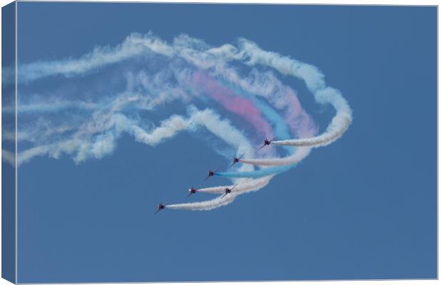 The Red Arrows Canvas Print by J Biggadike