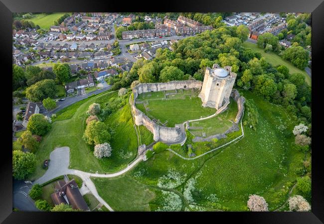 Conisbrough Castle From Above Framed Print by Apollo Aerial Photography