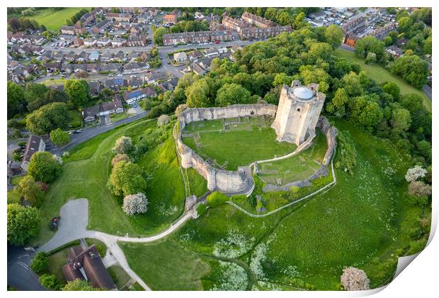 Conisbrough Castle From Above Print by Apollo Aerial Photography