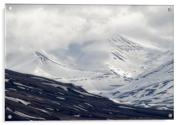 Arctic Mountain Landscape Spitsbergen Svalbard Acrylic by Martyn Arnold