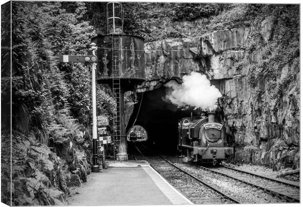 Haverthwaite Station, Cumbria, UK. Canvas Print by Peter Jarvis