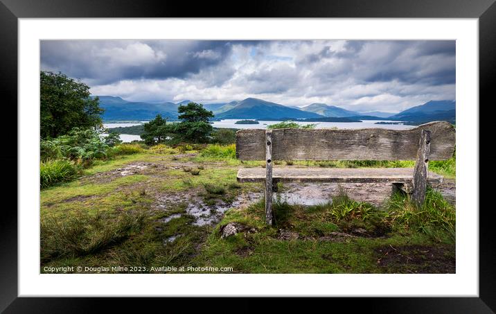 Inchcailloch Viewpoint Framed Mounted Print by Douglas Milne
