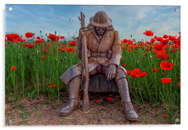 Tommy World War One Soldier Sculpture Acrylic by Steve Smith