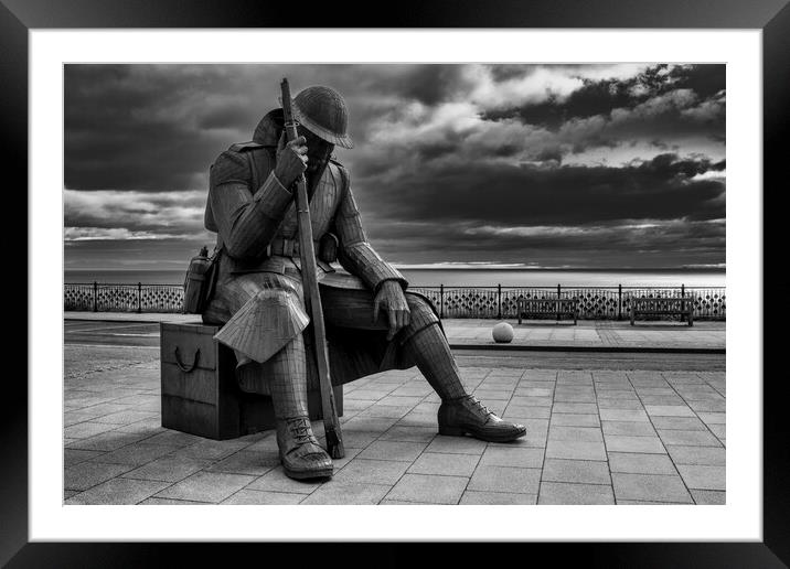 Tommy Seaham Black and White Framed Mounted Print by Tim Hill