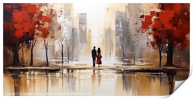 Autumn In The City Print by Robert Deering