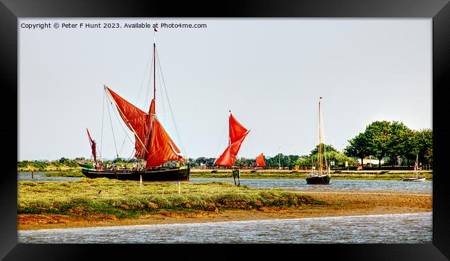 Sailing In On The Evening Tide Framed Print by Peter F Hunt