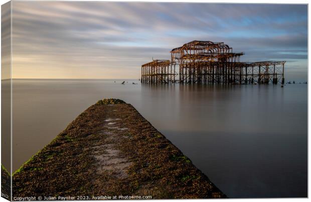 The Old Pier at Brighton Canvas Print by Julian Paynter