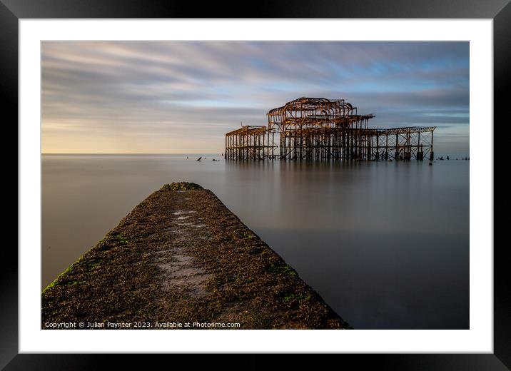 The Old Pier at Brighton Framed Mounted Print by Julian Paynter