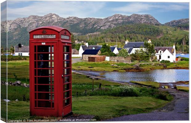 "Timeless Connection: The Iconic Red Phone Box" Canvas Print by Tom McPherson