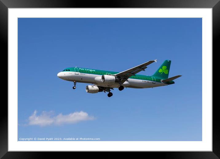 Aer Lingus A320-214     Framed Mounted Print by David Pyatt