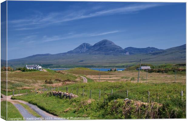 Rural Islay View across the Sound to Jura Canvas Print by Kasia Design