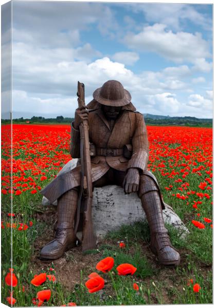 Tommy World War One Soldier Sculpture Canvas Print by Steve Smith