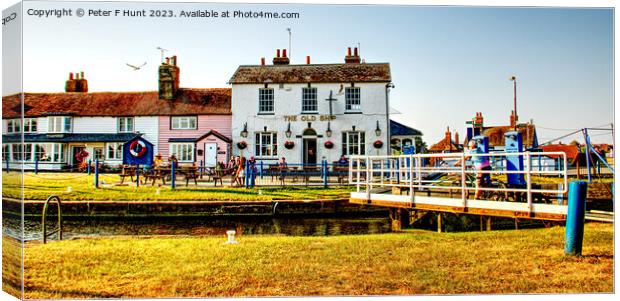 The Old Ship And Lock At Heybridge Basin Canvas Print by Peter F Hunt