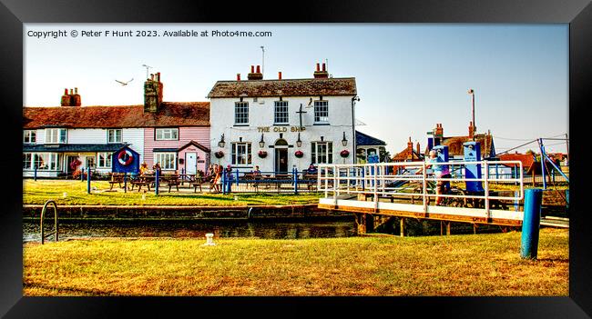 The Old Ship And Lock At Heybridge Basin Framed Print by Peter F Hunt