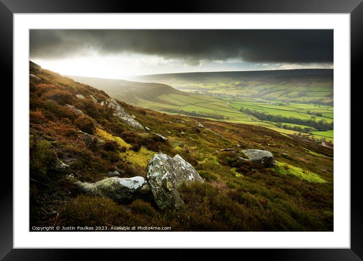 Blakey Ridge, North York Moors, Yorkshire Framed Mounted Print by Justin Foulkes
