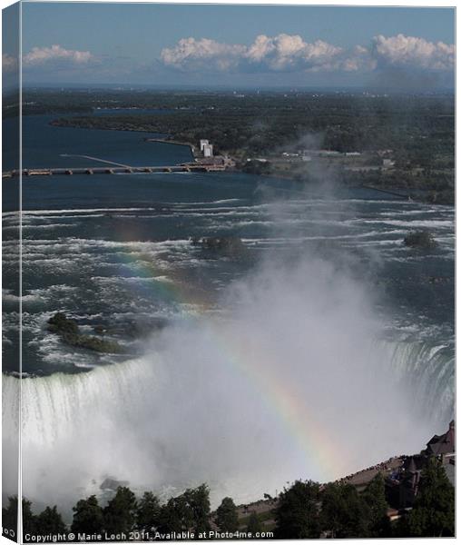 Rainbow Over Niagara Falls Canvas Print by Marie Loch