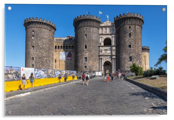 Castel Nuovo In Naples Acrylic by Artur Bogacki