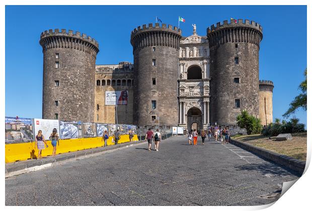 Castel Nuovo In Naples Print by Artur Bogacki