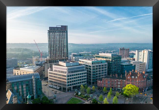St Pauls Tower, Sheffield Framed Print by Apollo Aerial Photography