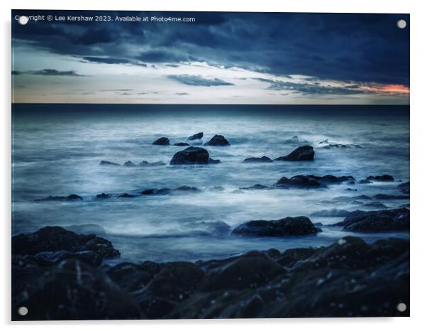 Misting Cornish Sea  Acrylic by Lee Kershaw
