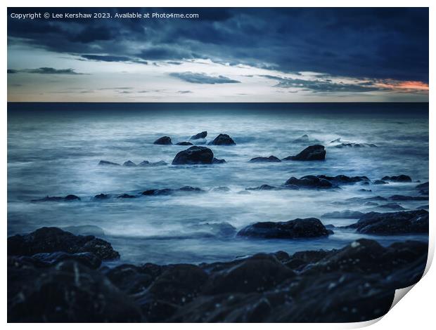 Misting Cornish Sea  Print by Lee Kershaw