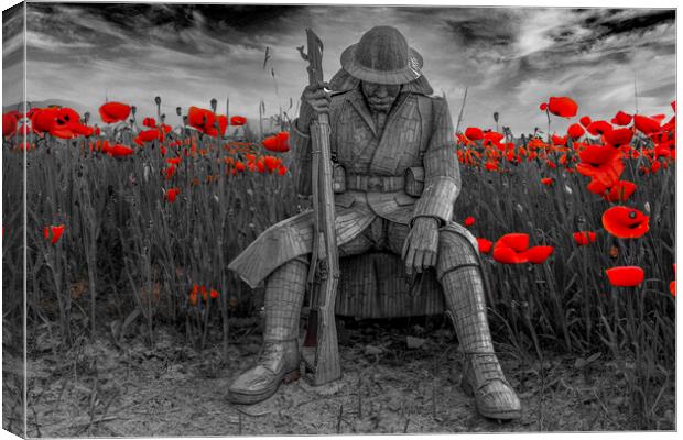 Tommy World War One Soldier Sculpture Canvas Print by Steve Smith