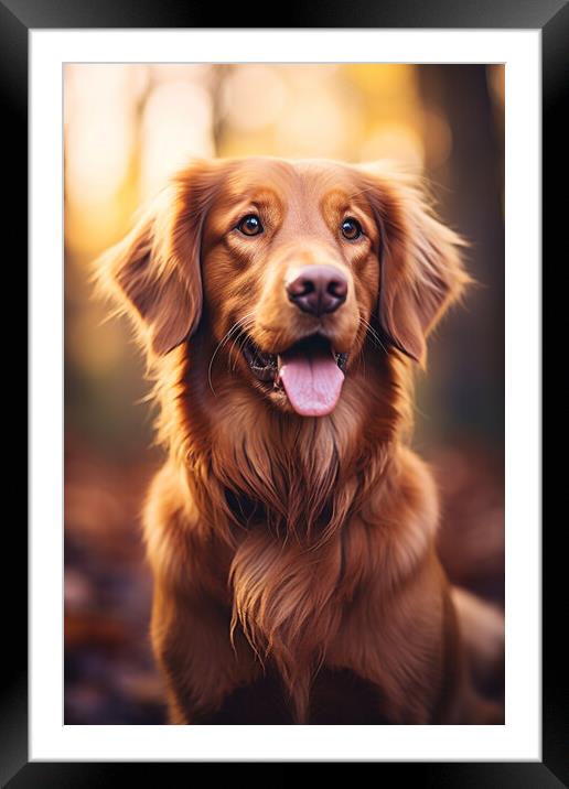 Golden Retriever Framed Mounted Print by Picture Wizard