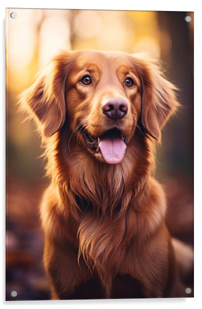 Golden Retriever Acrylic by Picture Wizard