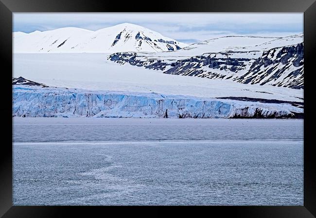 Silent, Serene, Snowy Arctic Landscape Spitsbergen Framed Print by Martyn Arnold