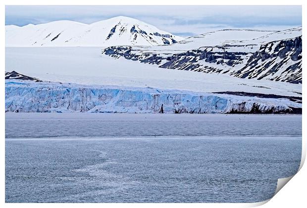 Silent, Serene, Snowy Arctic Landscape Spitsbergen Print by Martyn Arnold