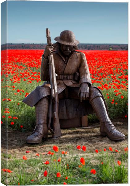 Tommy World War 1 Soldier: Seaham Canvas Print by Tim Hill
