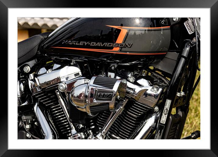 Harley Davidson 117 Framed Mounted Print by Glen Allen