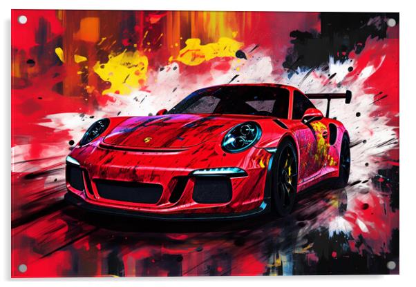GT3 RS Splatter Acrylic by Picture Wizard