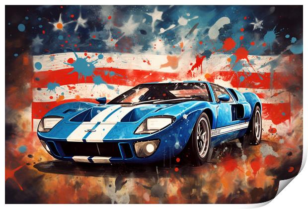 GT40 Splatter Print by Picture Wizard