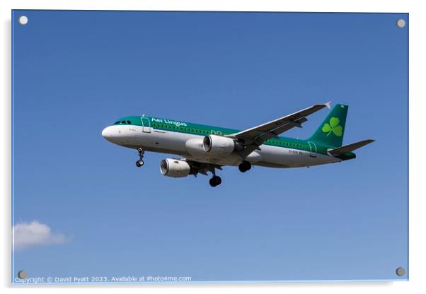 Aer Lingus A320 Acrylic by David Pyatt