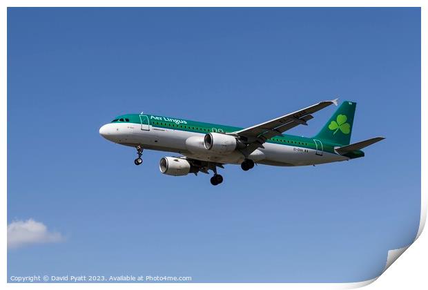 Aer Lingus A320 Print by David Pyatt