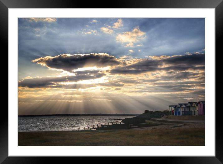 Hometown Brightlingsea sunset  Framed Mounted Print by Tony lopez