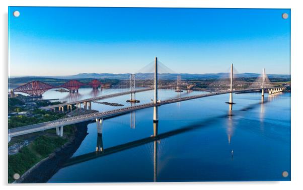 The Three Bridges Acrylic by Andrew Beveridge